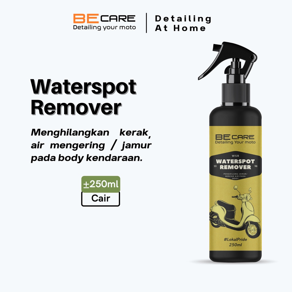 WATERSPOT REMOVER Pembersih Jamur Body - BeCare Detailing - Water Spot Remover - Obat Jamur Body Mobil - Pembersih Jamur Mobil - Obat Jamur Kaca - Pembersih Jamur Kaca - Penghilang Karat - Pembersih Karat - Obat Kerak Air - Pembersih Mesin Mobil Motor