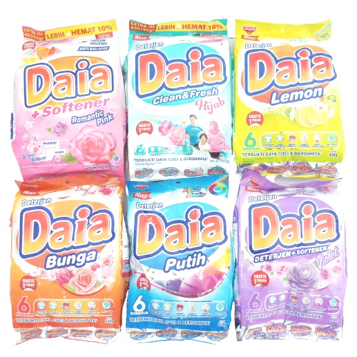 DAIA DETERGENT 850GR + FREE PIRING/centraltrenggalek