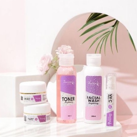 Paket Pemutih Wajah Zaviera Glowing Cream pemutih wajah kusam kulit normal sensitif