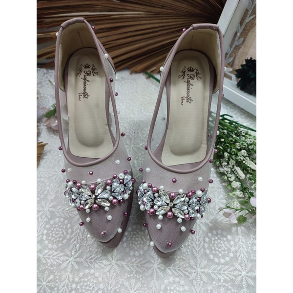 sepatu rafaizoutfit model violia Mauve tinggi 10cm