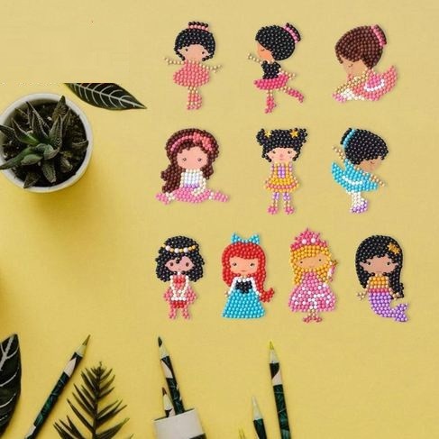 DIY CUTIE POP Diamond Sticker - Stiker Diamond DIY Anak Cartoon Girl