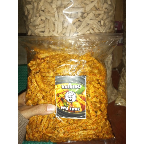 

Makanan jajanan Snack Basreng Rasa Daun Jeruk 500gr Pedas Gurih-Camilan Pedas Baso GORENG