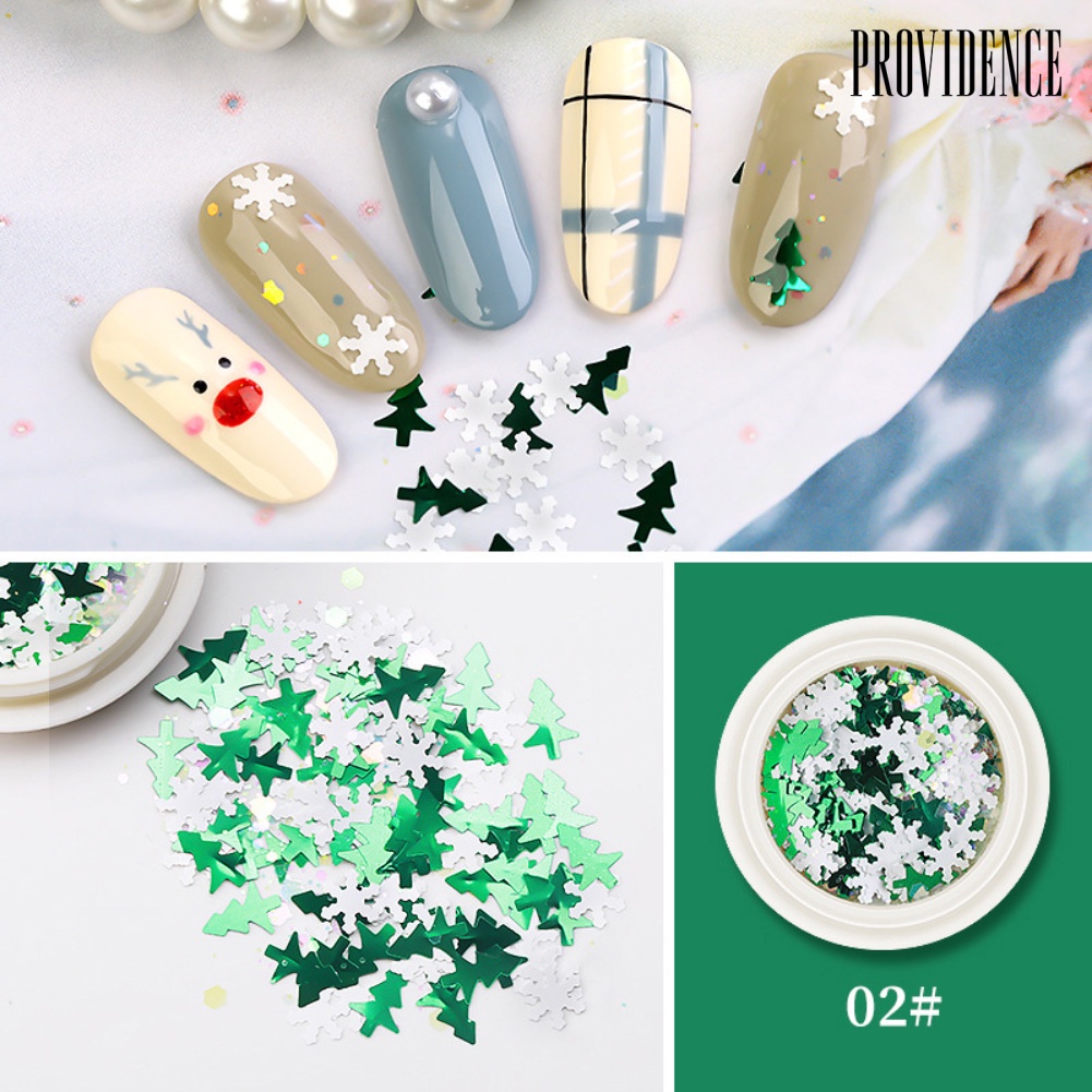 Providence Christmas Snowflake Nail Art Sequins DIY Glitter Flakes Decal Manicure Decor