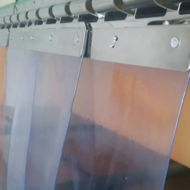 Jual Plastic Strip Curtain PVC Clear Transparan Biru 