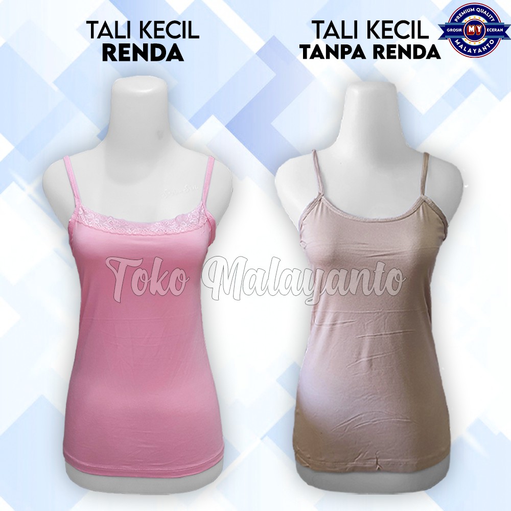 Tanktop Tali Kecil Renda Polos Warna Ukuran All Size Ready Stok!!-1