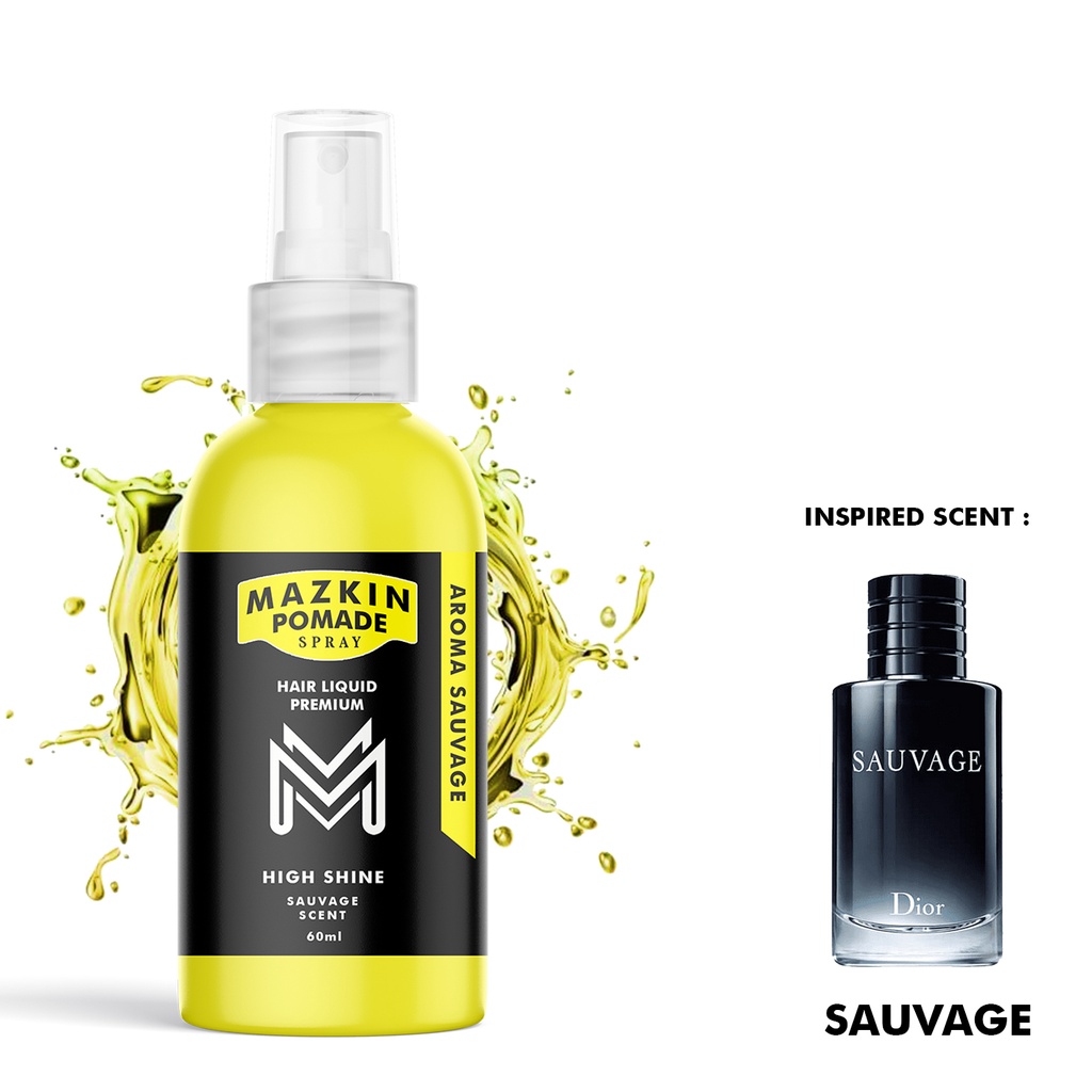 PREMIUM POMADE CAIR SPRAY | HAIR LIQUID OILBASED | MAZKIN POMADE SPRAY 60ml