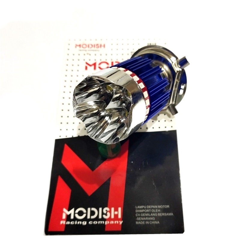 Bohlam Depan Corong 4 LED H4 2812 Modish Blue