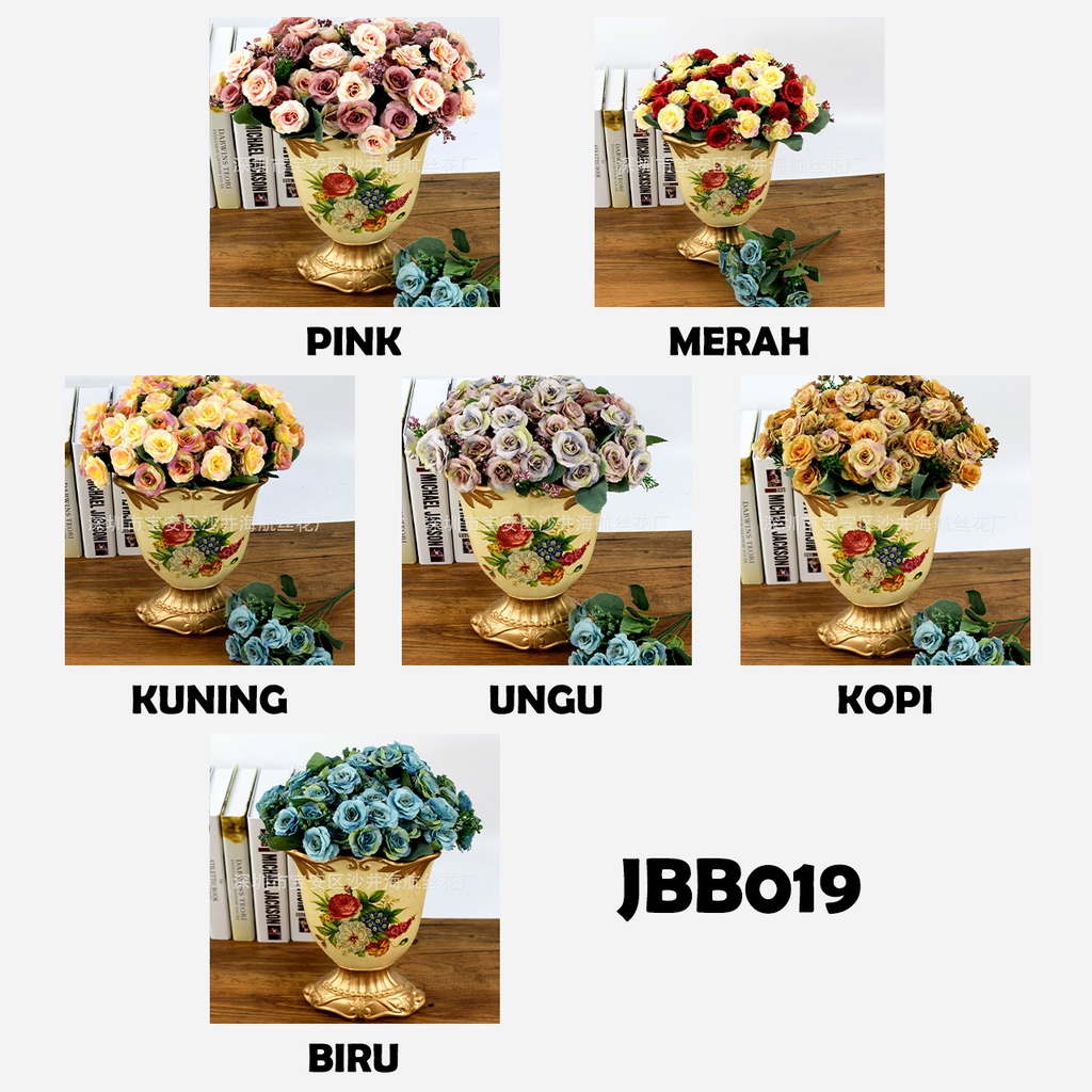 Bouquet bunga JBB019 Artifisial Dekorasi Rumah Happyonshop