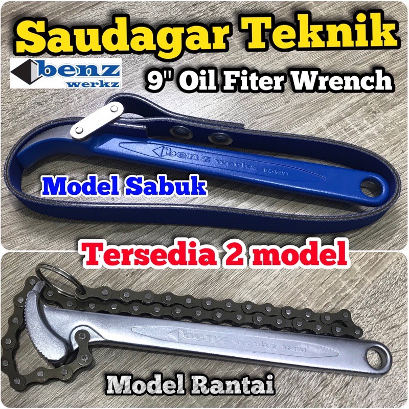 Kunci Filter Oli Sabuk Rantai Pembuka Filter Oli Oil Filter Wrench 9 Inch