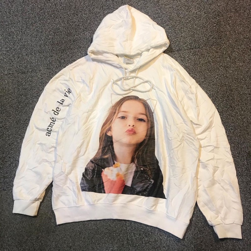 ⚡" ADLV (Acme` de la vie) Baby Face Hoodie White Kiss ”⚡