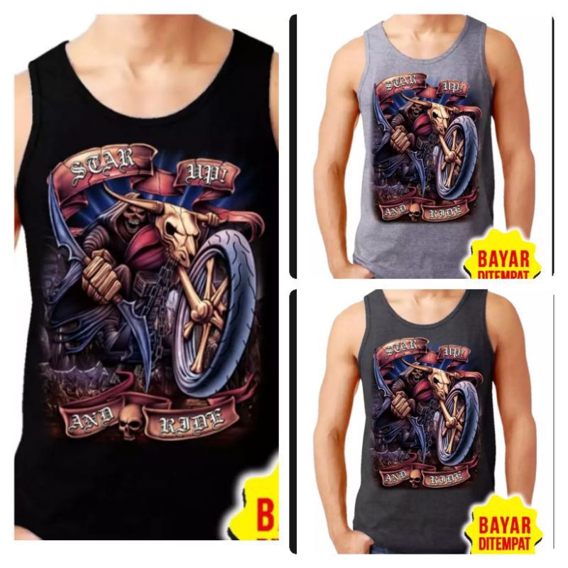 KAOS SINGLET PRIA DEWASA MOTIF -SCAR