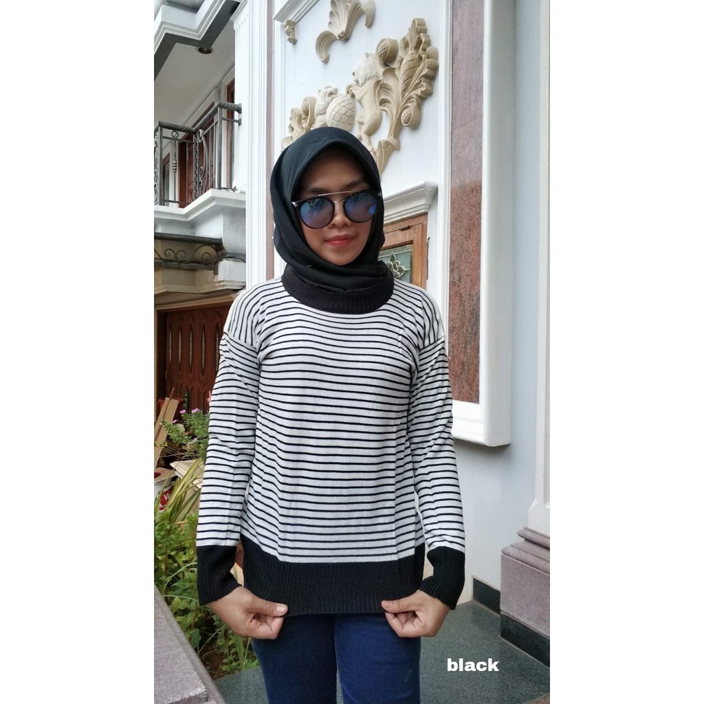 [Blouse Elisabet RO] Blouse wanita rajut Varian warna