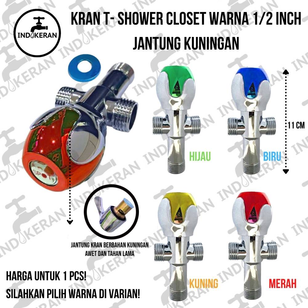 INDOKERAN - Kran T-Shower Closet/Kloset Warna - High Quality