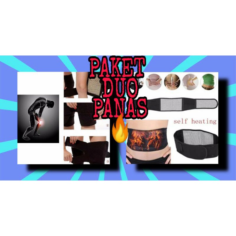 Paket Korset Terapi Leher Pemanas/Penghangat Lutut Magnet Turmaline Sakit Pinggang Saraf Kejepit Pem