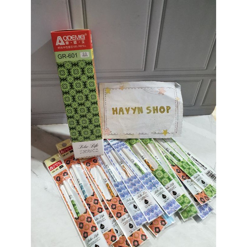 ISI GEL PEN/isi tinta pulpen gel/refill pen gel/isi gel pen-Batik 20pc