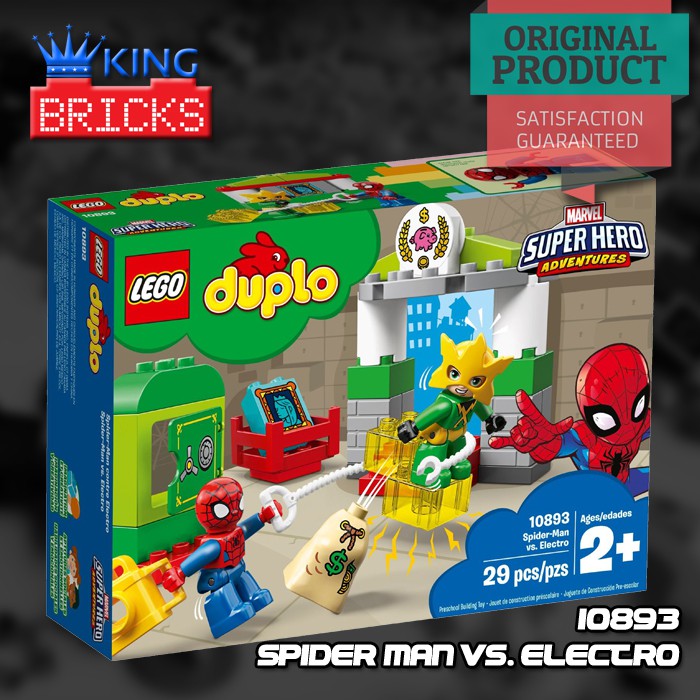 LEGO Original DUPLO 10893 Spider-Man vs Electro - Mainan Anak Edukasi Superhero Spiderman Marvel