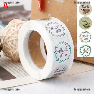 1 Roll 500pcs Stiker  Label Segel Tulisan  Thank  You  Dengan 