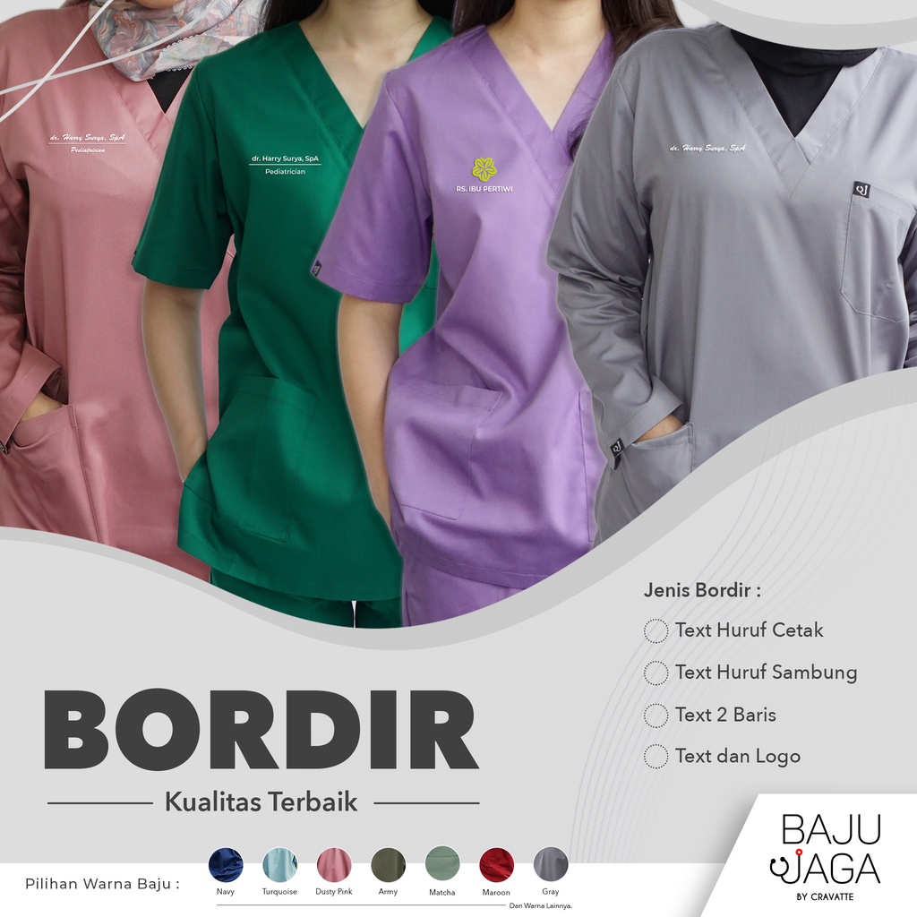 Bordir Tambahan Baju Medis