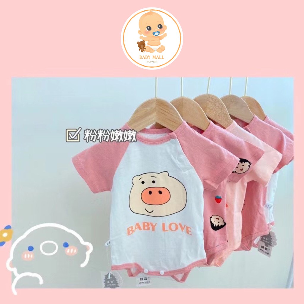 Babymall.id✨ HSNG Jumper Segitiga / Romper Segitiga Lengan Pendek / Baju Kodok Bayi New Born IMPOR