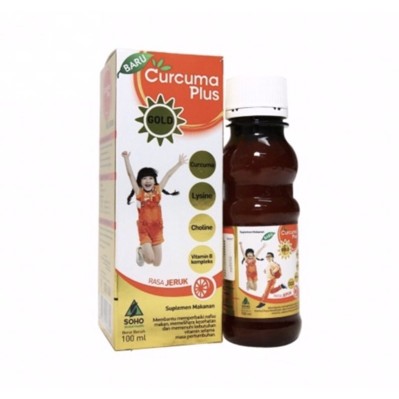 Curcuma plus gold rasa jeruk 100 ml ( vitamin pertumbuhan anak )
