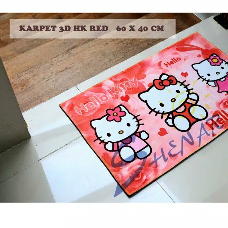 KESET KAKI BAHAN HALUS LEMBUT GAMBAR 3D  DISNEY HELLO KITTY/KEROPPI/ PRINCESS/FROZEN