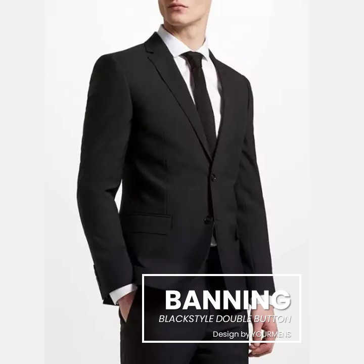 JAS NIKAH JAS RESMI FORMAL PRIA SLIMFIT HITAM BANNING BLACKSTYLE ORIGINAL NIKAYU