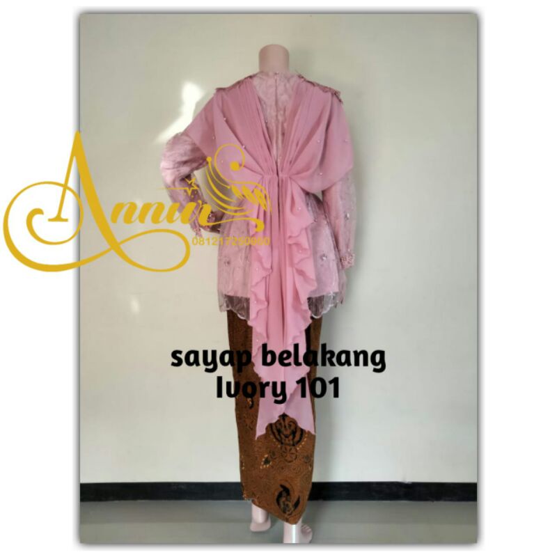 REALPICT 104 selendang sayap drapery belakang/ sayap belakang kebaya / hiasan kebaya / hiasan draper