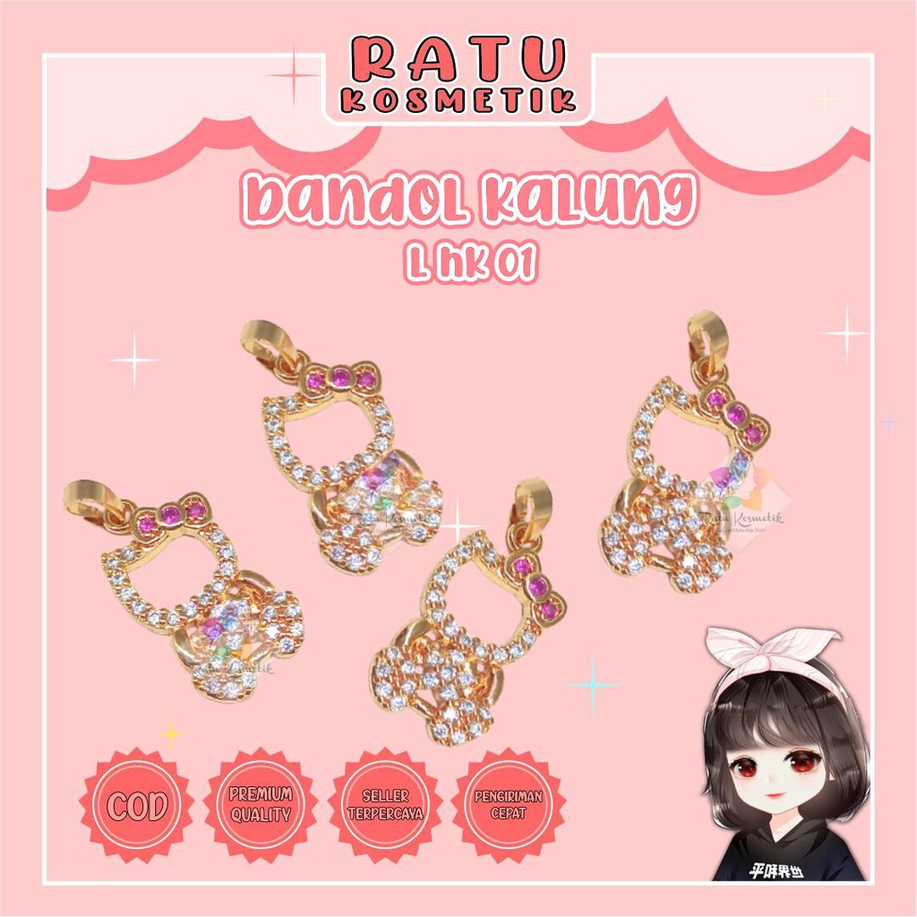 ❤ RATU ❤ Rantai Kalung | Necklace Liontin Bandul Wanita Anak Set Gelang  Cincin Anting | Perhiasan