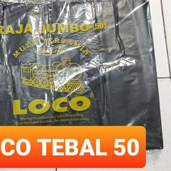 ➷ Plastik loco tebal 50 hd pe kantong plastik hitam loco 50 jumbo kantong kresek loco 50 jumbo ✥