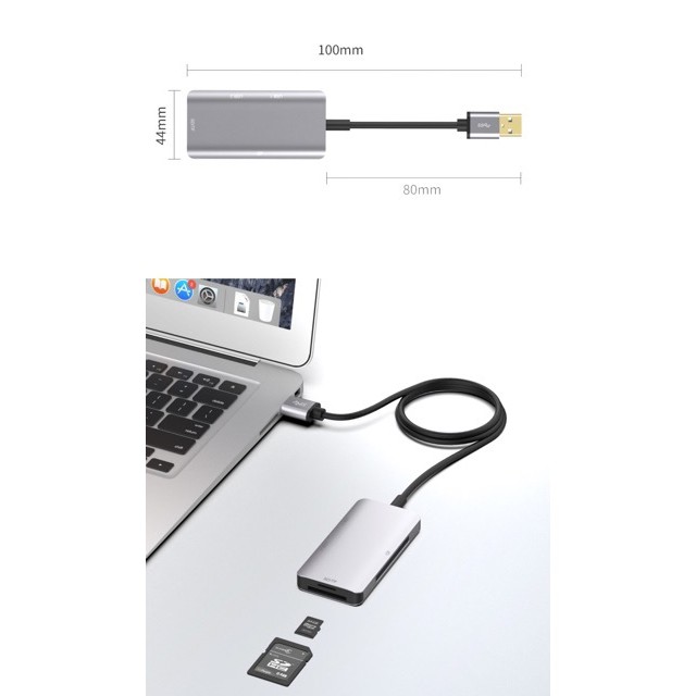 ONTEN OTN-8107 - USB Multifunctional Docking Port and Card Reader - USB HUB Port with Card Reader