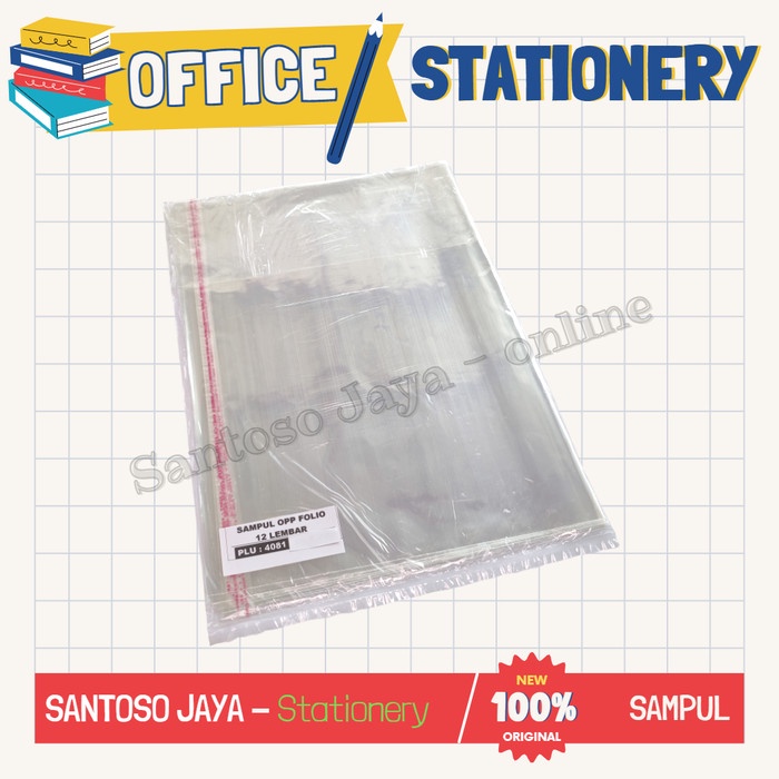 

Sampul Buku Tulis OPP FOLIO - Sampul Plastik OPP Folio Bening Repack