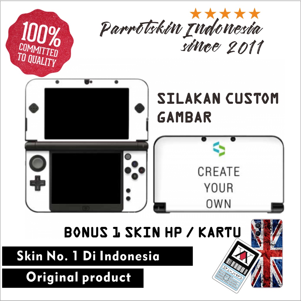 Sticker Skin Premium New OLD Nintendo 3ds XL LL Reguler Custom BONUS 1 - 3DS Reguler, Luar Saja