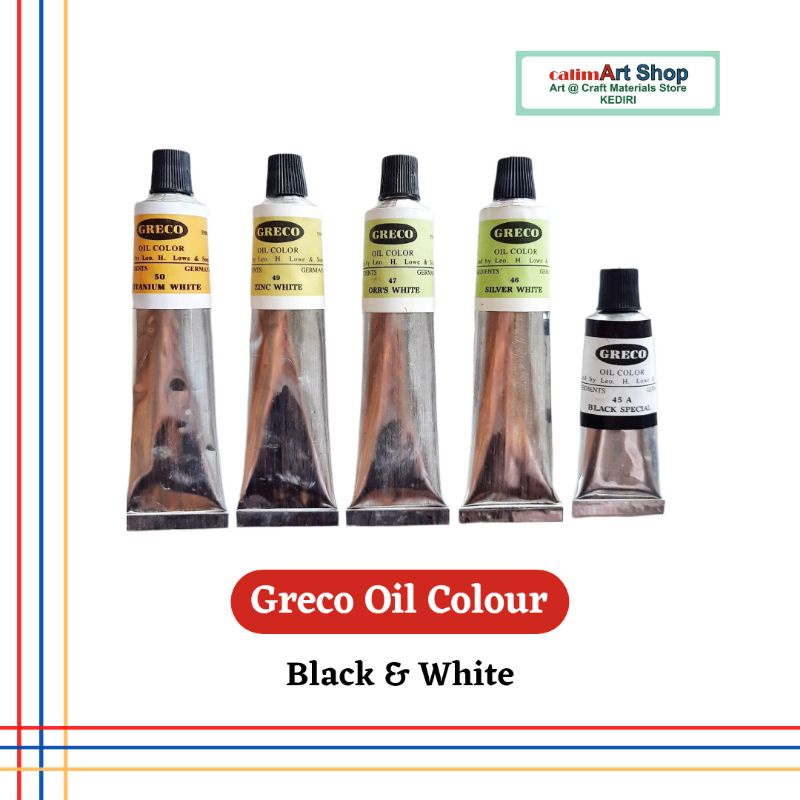 GRECO OIL COLOUR HITAM PART 2- PUTIH PART 2