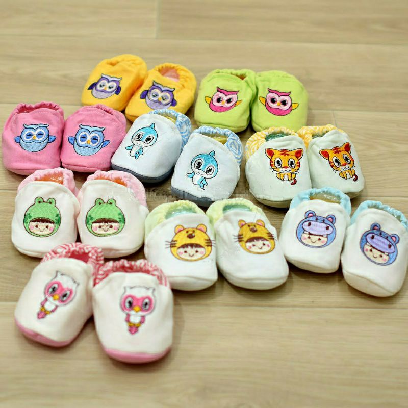 KAOS KAKI Baby New Born - KAOS KAKI Model Sepatu - Motif Bordir