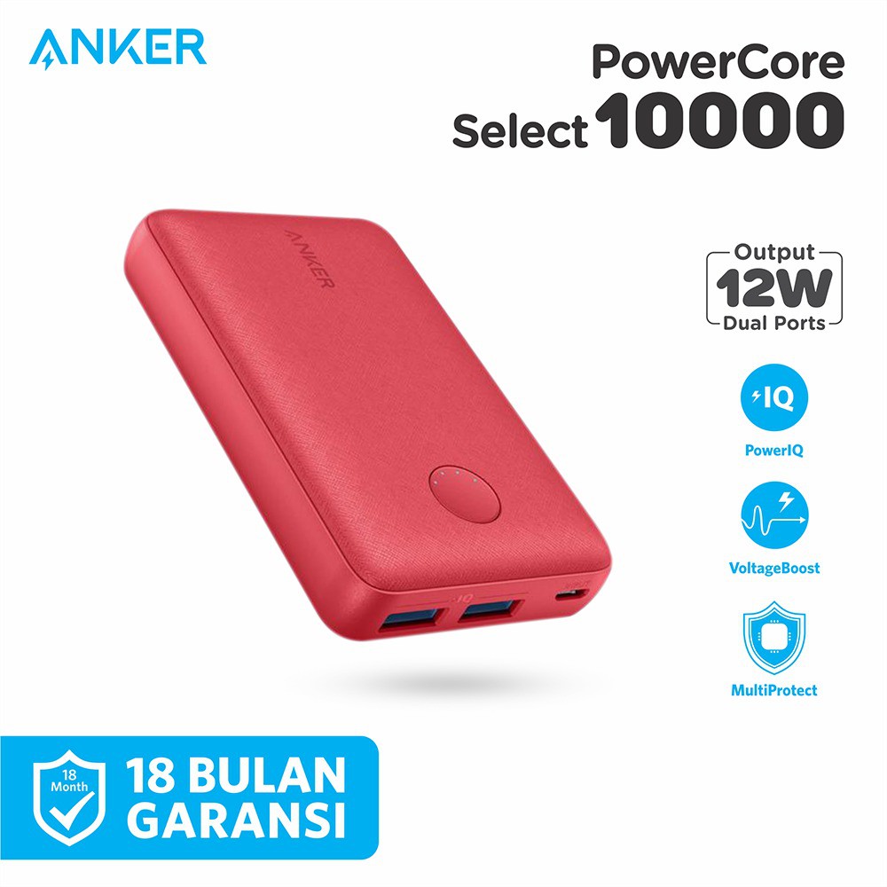 PowerBank Anker PowerCore Select 10000 - A1223 | Shopee