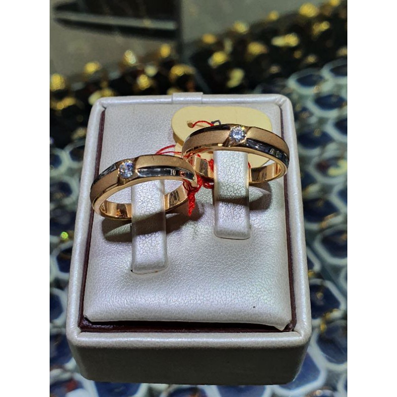 cincin emas pasangan cincin kawin dof mata satu