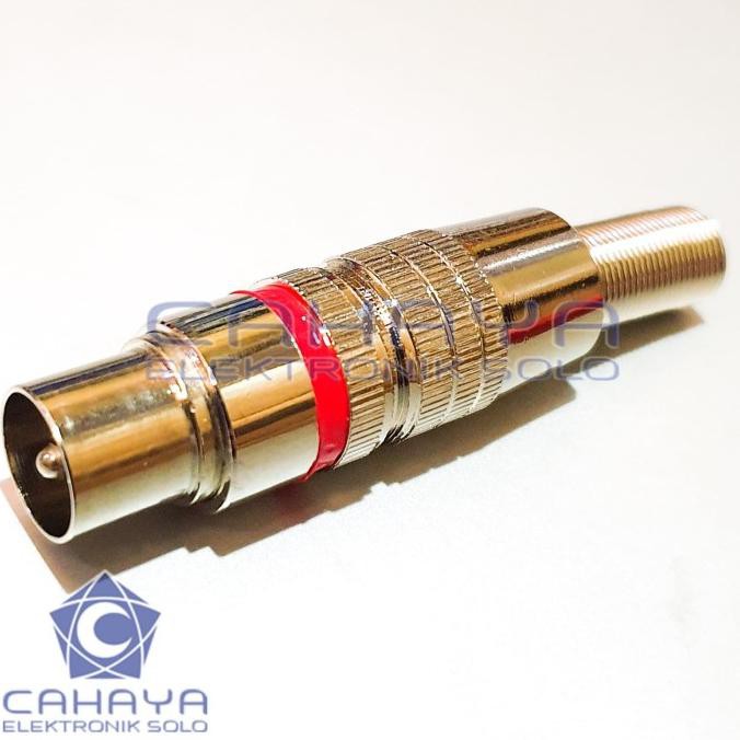 Jack TV Monster Konektor Besi 5C Buntut Per Kualitas Bagus Baik Antena cahaya50 dijamin