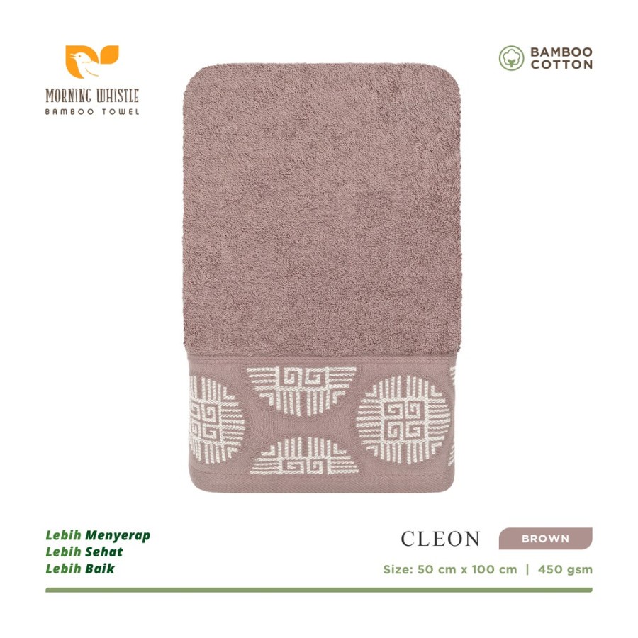 Handuk Anak-Travel Serat Bambu CLEON MW 50x100cm-Brown