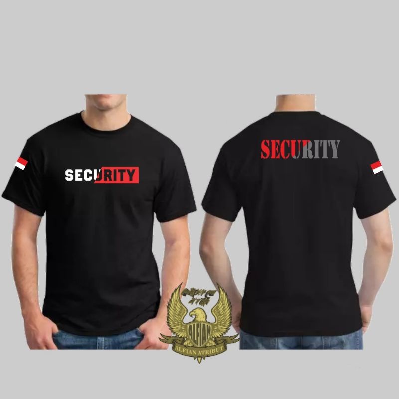 kaos security lengan pendek/baju kaos pendek security.katun combed 30S