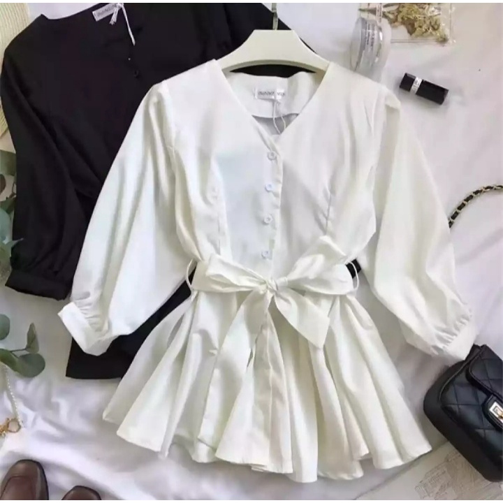 DEBI TOP UKURAN JUMBO S-M-L-XL-2XL-3XL // ATASAN WANITA JUMBO LENGAN PANJANG // KEMEJA WANITA BIG SIZE-1