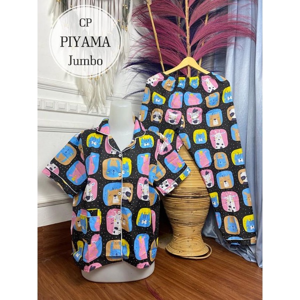 BAJU TIDUR CP PIYAMA 4L MOTIF BUNGA / PIYAMA MOTIF BUNGA / BAJU TIDUR BUNGA MURAH /PIYAMA CP MURAH-ZR #05