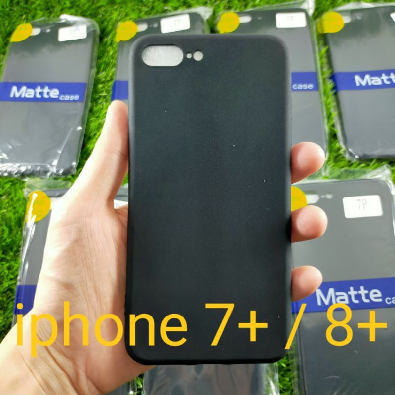 SLIM BLACK 7+ SOFTCASE HP IPHONE 8+ SILIKON IPHONE 8+/7+ CASING HP IPHONE