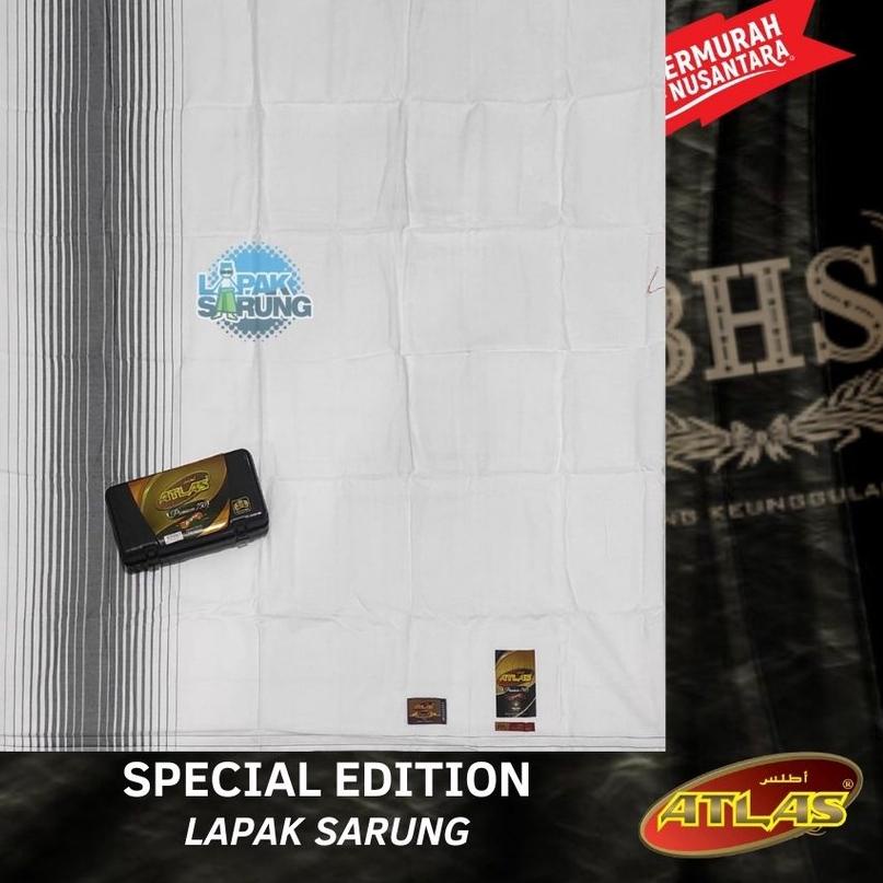 ☄ Sarung ATLAS HITAM POLOS PUTIH POLOS | SARUNG ATLAS POLOS | Sarung ATLAS Premium TKP Original 750 