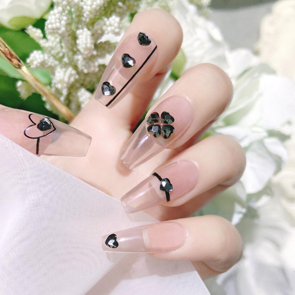 Agustina Jantung Nail Art Berlian Imitasi Wanita Mix Glitter Aurora Laser Flat-bottomed Diamond Jewelry AB Kristal Stiker Kuku