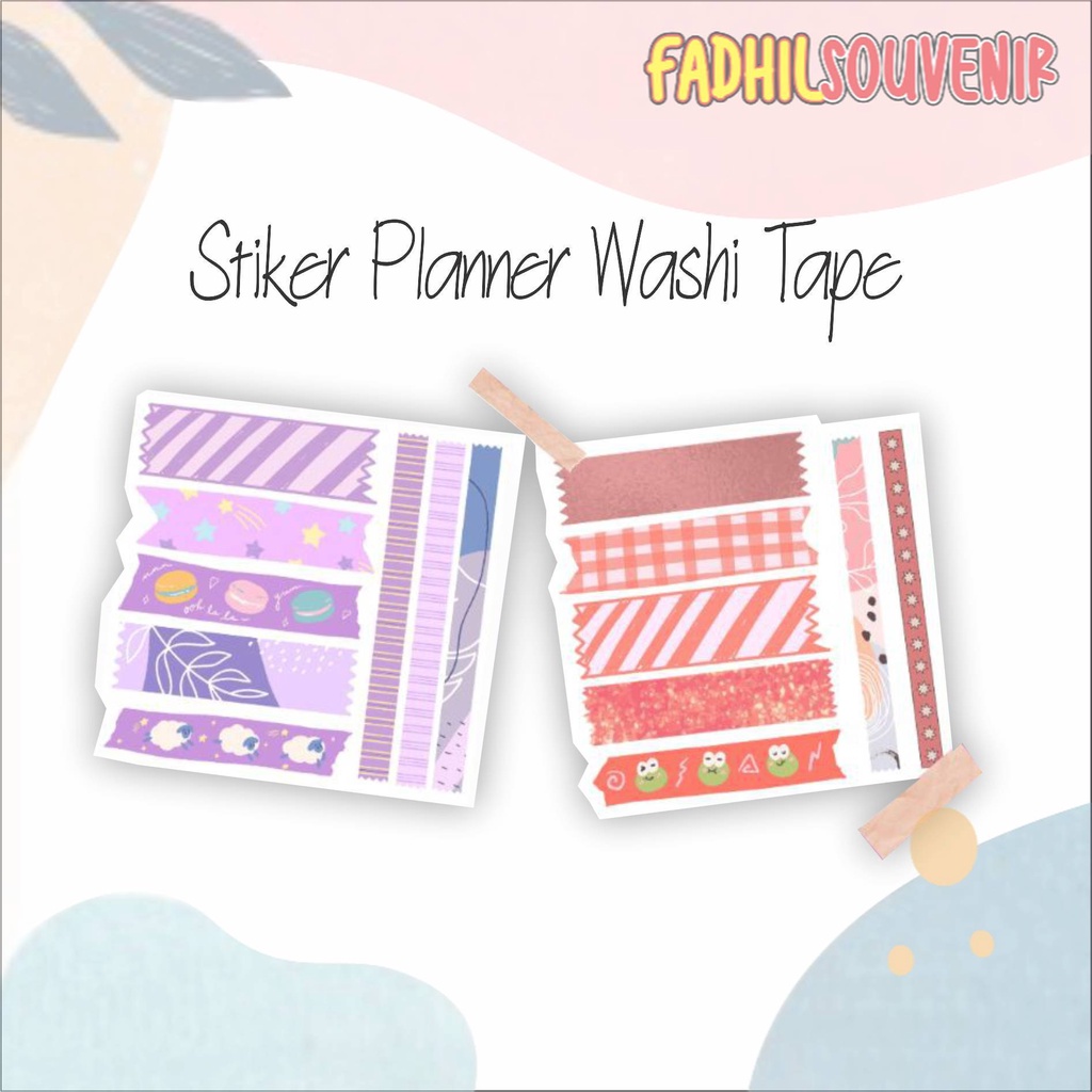 

READY Stiker Mini Pack Washi Tape Bullet Jurnal Planner Fadhilsouvenir