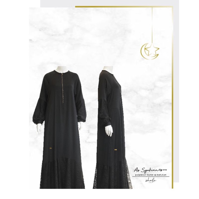 Gamis As Syakirin set Black by Shafa Jilbab