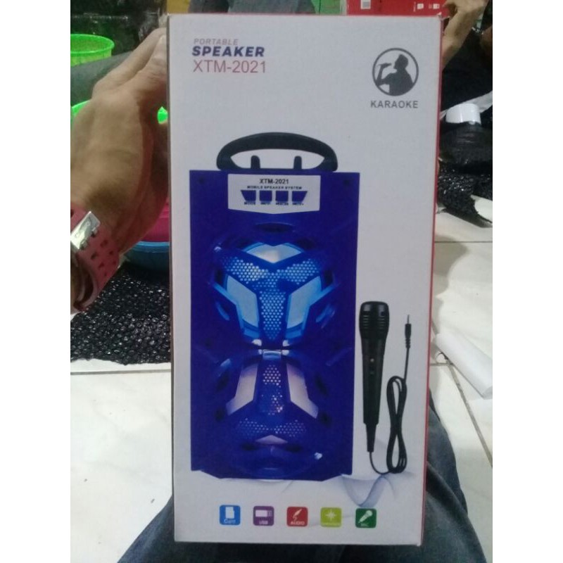 Speaker Portable Bloetoth Type XTM- 2021 Bonus Microfon