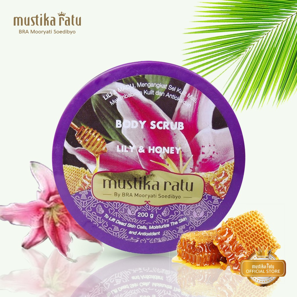 Mustika Ratu Perawatan Tubuh Lulur Lily&Madu Body Scrub 200gr Alami Menghaluskan Melembabkan Favorit