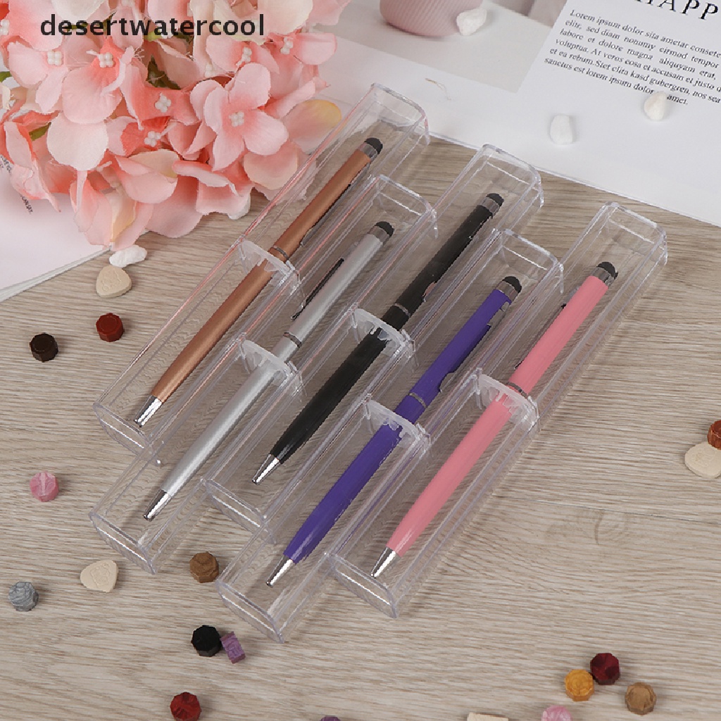 Deid 1pc Kotak holder pen Kristal Transparan Bahan Plastik Untuk Hadiah