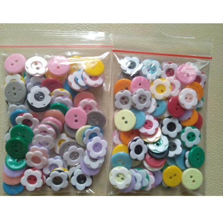 

[READY JKT] kancing sakura warna Mix ukuran 15mili isi 144pcs